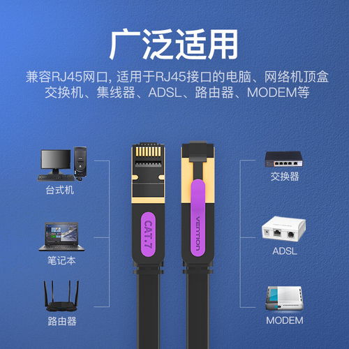 威迅7類網(wǎng)線 扁平CAT7高速屏蔽線，引領(lǐng)千兆寬帶新時代